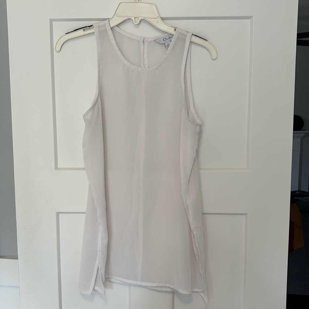 Curfew flowy sheer tank top